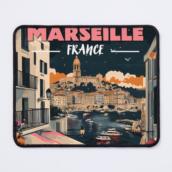 Item preview, Marseille Travel Poster - Mediterranean Spirit designed and sold by Minuitvagabond.