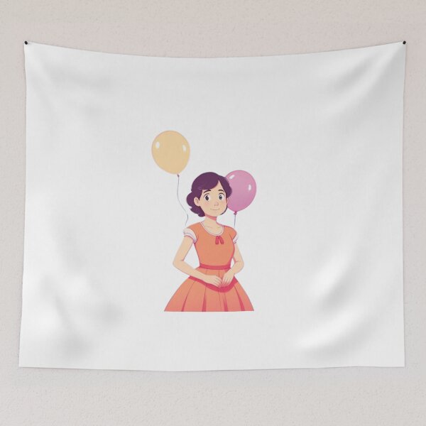 Item preview, Whimsical Balloon Dreams - Minimalist Illustration designed and sold by sahbender.