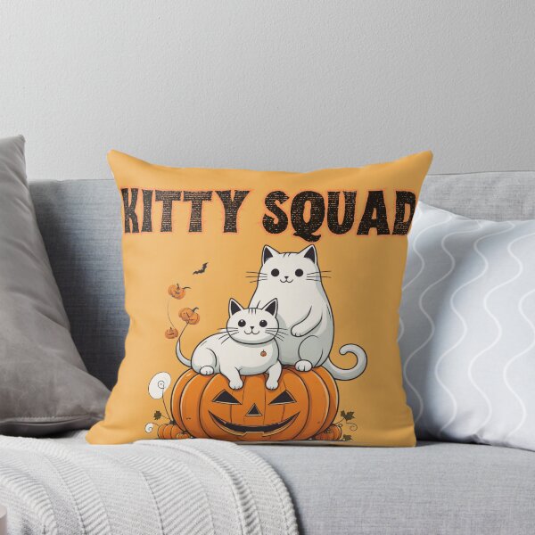 Item preview, Hallowen Kitty Squad Spooky Season Funny Cat and Pumpkin designed and sold by KAMIstyles.
