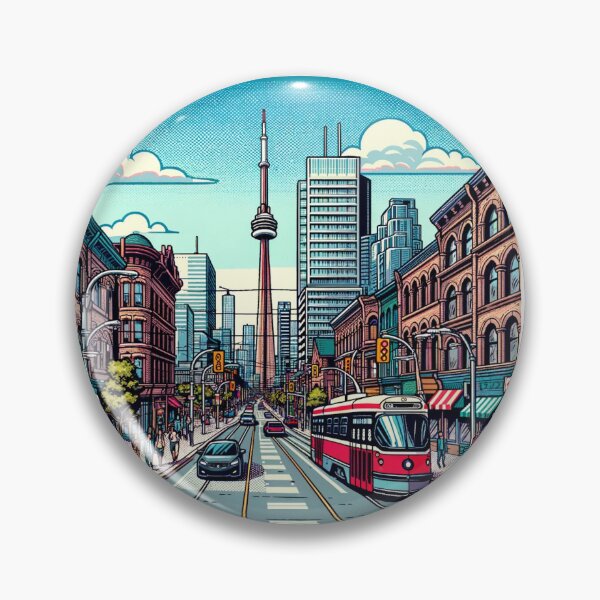 Item preview, Vibrant Downtown Toronto  designed and sold by FiestyGoose.