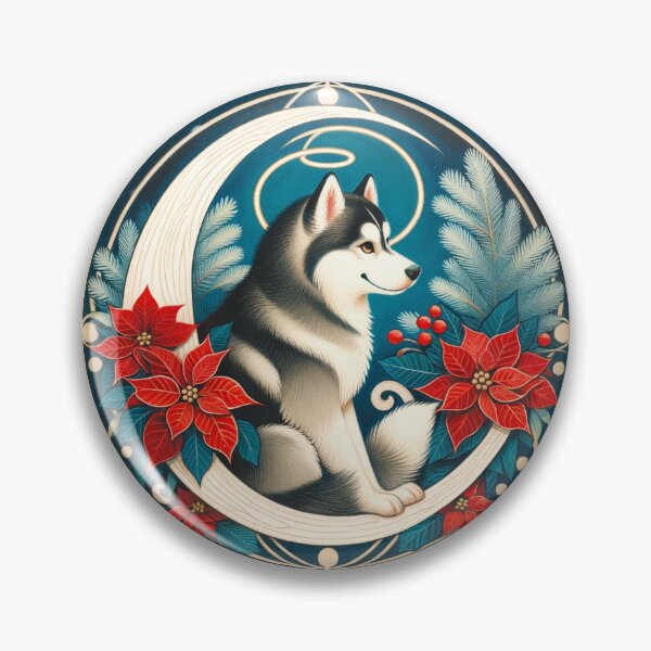 Item preview, Christmas Alaskan Malamute designed and sold by FrictionMaxxing.