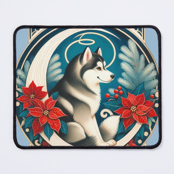 Item preview, Christmas Alaskan Malamute designed and sold by FrictionMaxxing.