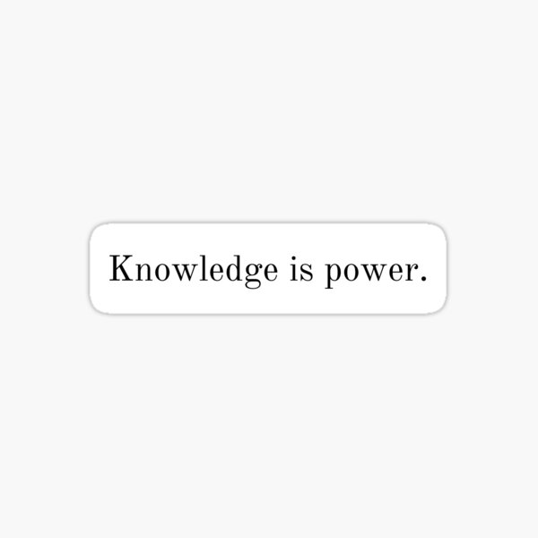 Item preview, Knowledge is power designed and sold by WillowDrop.