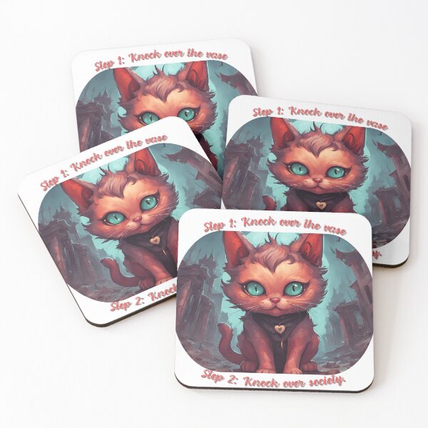 Item preview, Step 1: Knock over the vase. Step 2: Knock over society. designed and sold by CrazyDuoTeam.