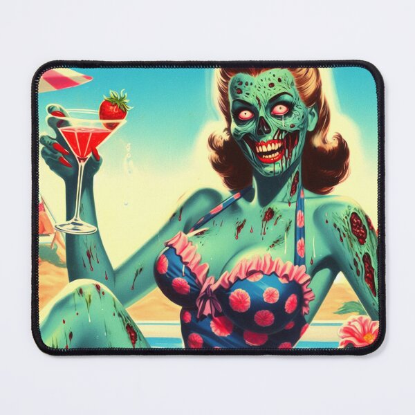 Item preview, Zombie Summer Pin-up designed and sold by PulpVintage.