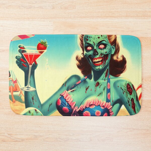 Item preview, Zombie Summer Pin-up designed and sold by PulpVintage.