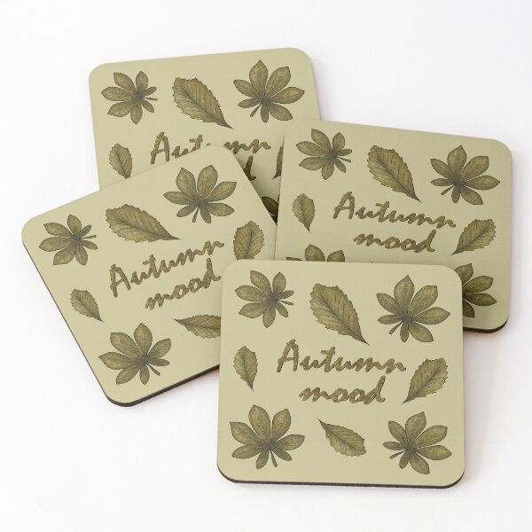 Item preview, Inscription "Autumn mood" with autumn leaves designed and sold by Cherevan.