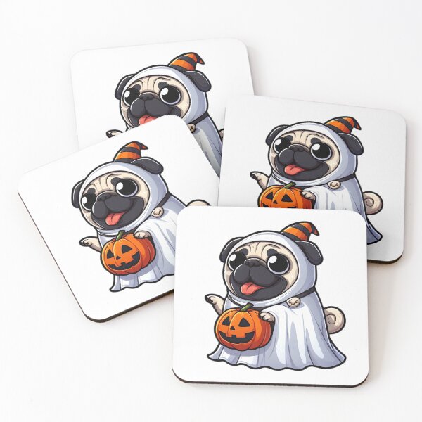Item preview, Trick-or-Treat Ghost Pug designed and sold by EpicPaws.
