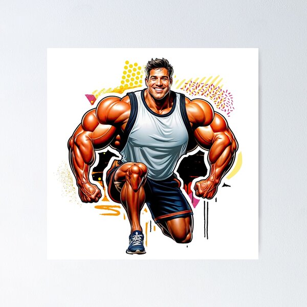 Item preview, New Series: Bodybuilder Sticker #56 designed and sold by ForeverPrintsOK.