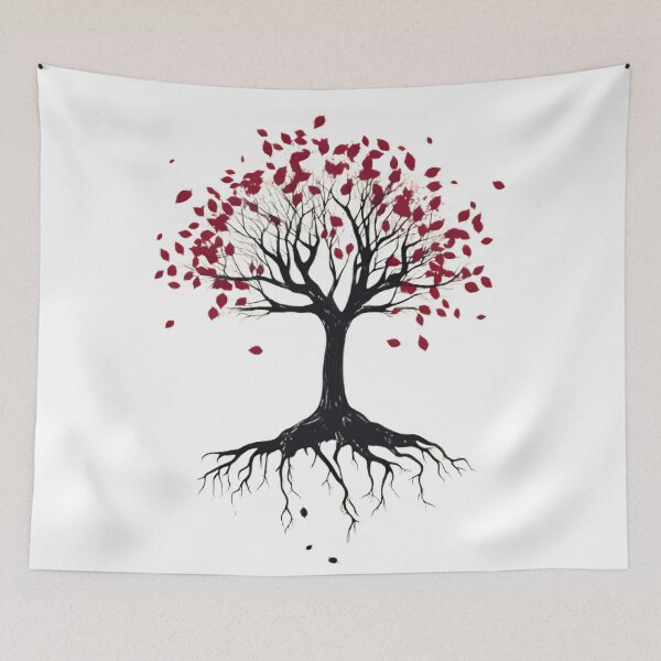 Item preview, Autumn Tree of Life with Falling Leaves and Strong Roots  designed and sold by katerynaS99.