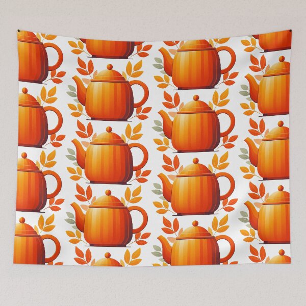 Item preview, Orange Teapot Tea Time designed and sold by karolinahinc.