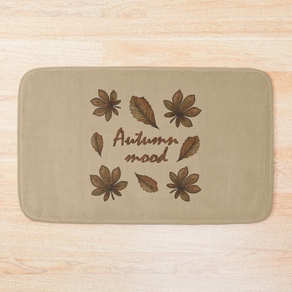 Item preview, Inscription "Autumn mood" with autumn leaves designed and sold by Cherevan.