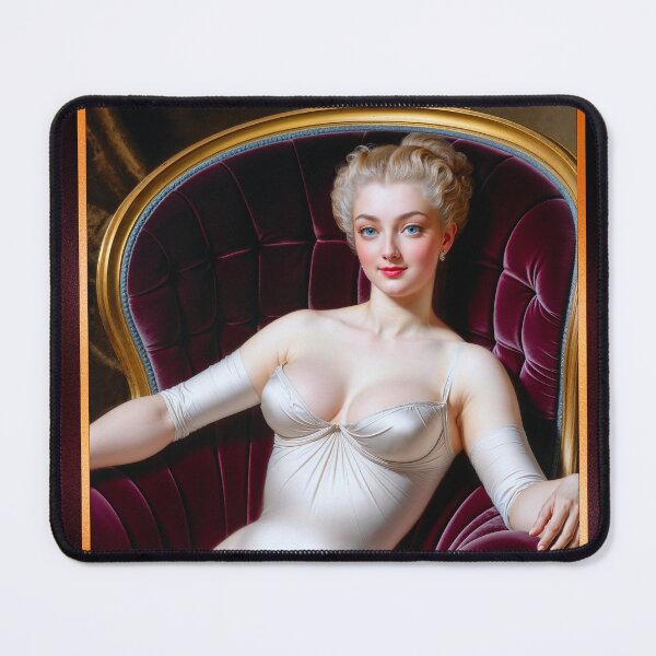 Item preview, Exquisite Retro Hollywood Glamour Pin-Up Blonde Beauty Alluring AI Concept Art by Xzendor7 designed and sold by Xzendor7 Digital Art Creations.