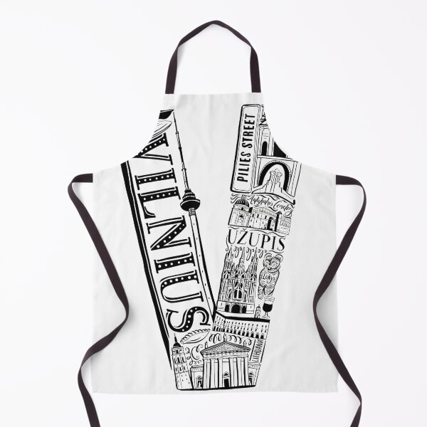 Item preview, Monochrome Illustrations of Vilnius: A City's Charm designed and sold by BubbleSpy.