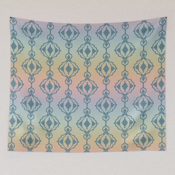 Item preview, Dacha Arabesque Pattern - Rainbow Sorbet + Peacock designed and sold by Irene Estelle.