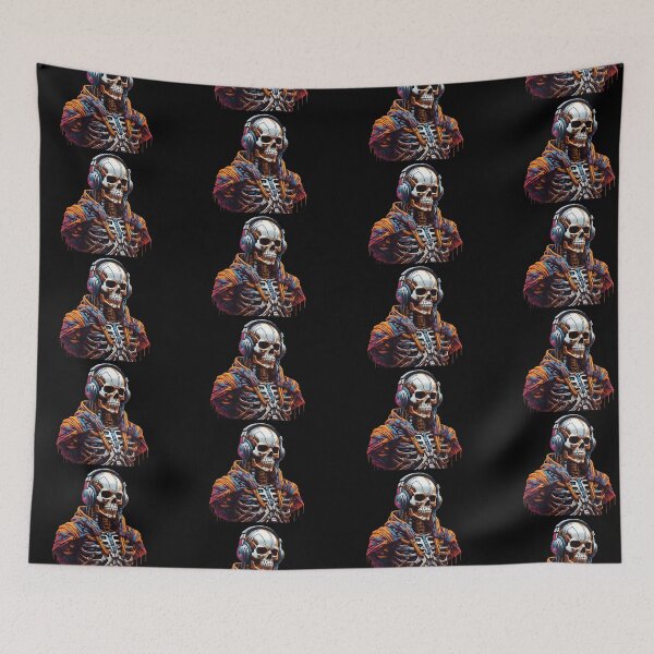 Item preview, Melting DJ Skeleton designed and sold by gabrieltiveron.
