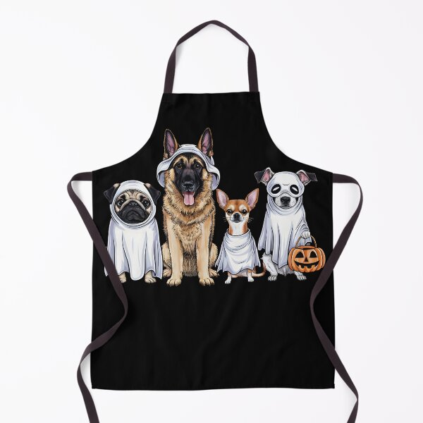 Item preview, Cute Halloween Dogs in Ghost Costumes designed and sold by Quirky Shirts.