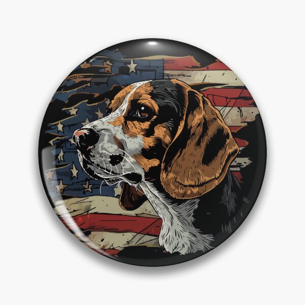 Item preview, Beagle Dog Lover Vintage Patriotic American Flag Beagles designed and sold by Maljonic.