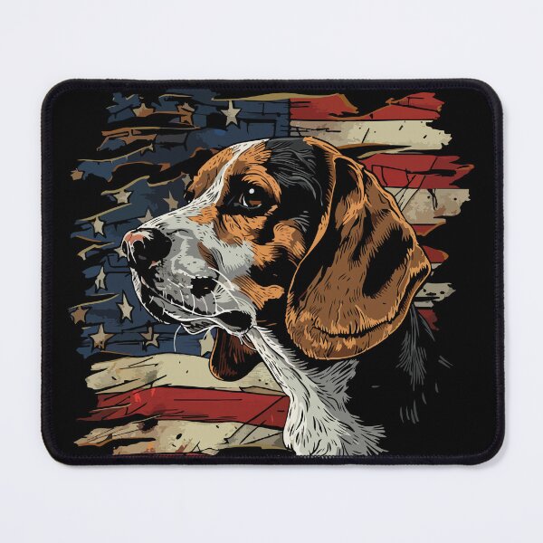 Item preview, Beagle Dog Lover Vintage Patriotic American Flag Beagles designed and sold by Maljonic.