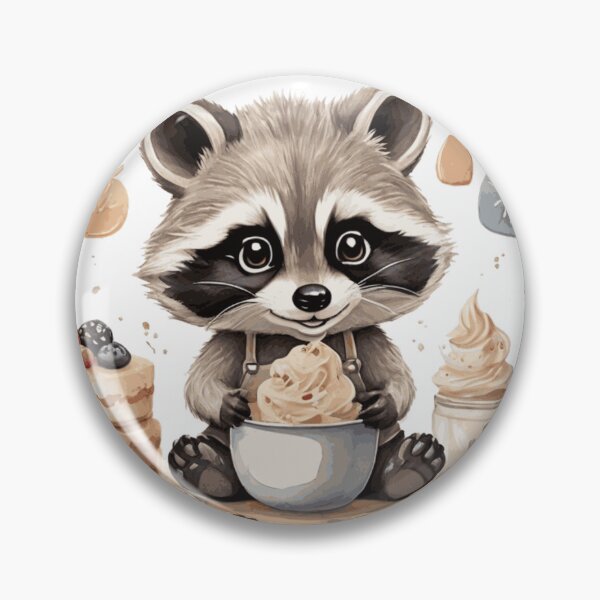 Item preview, Raccoon Pastry Chef designed and sold by Pawsandco.