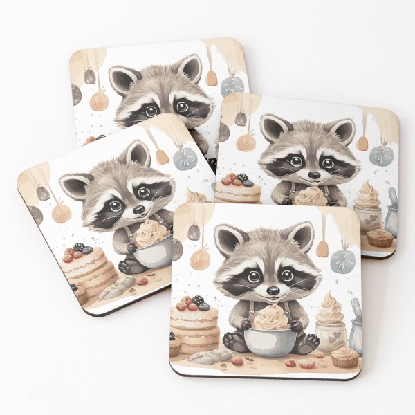 Item preview, Raccoon Pastry Chef designed and sold by Pawsandco.