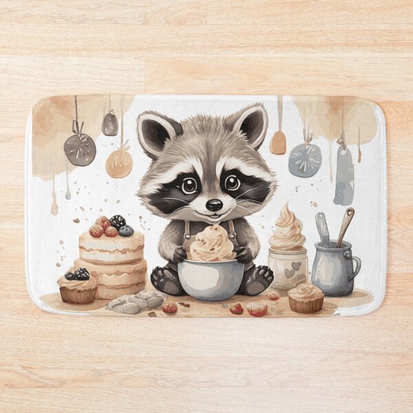 Item preview, Raccoon Pastry Chef designed and sold by Pawsandco.