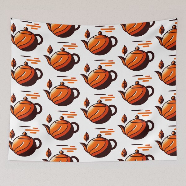 Item preview, Orange Teapot Tea Time designed and sold by karolinahinc.