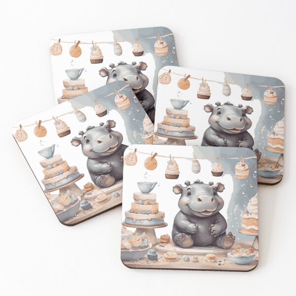 Item preview, Hippopotamus Pastry Chef designed and sold by Pawsandco.