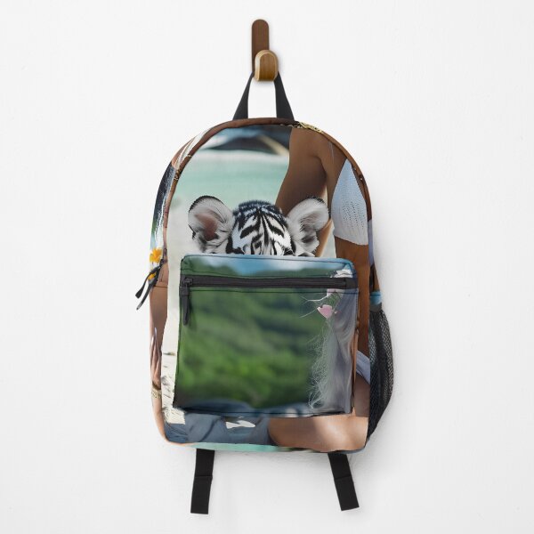 Item preview, Model on the beach with tiger designed and sold by Frank-Farran.