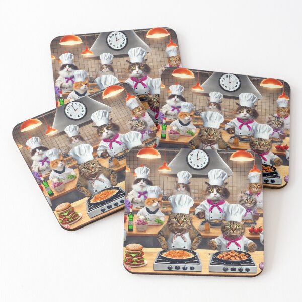 Item preview, The Cat Chef Brigade - Culinary Masters at Work designed and sold by WheelieGdArt.