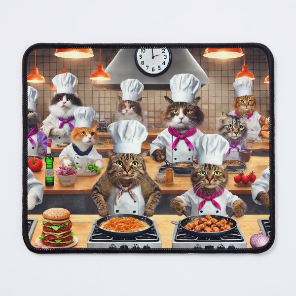 Item preview, The Cat Chef Brigade - Culinary Masters at Work designed and sold by WheelieGdArt.