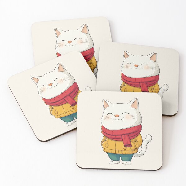 Item preview, Cozy Cat in Sweater and Scarf Design designed and sold by memememescat.