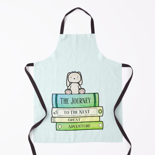 Item preview, The Journey To the Next Great Adventure Book Stack and Bunny version 3 designed and sold by ClearAndHappy.