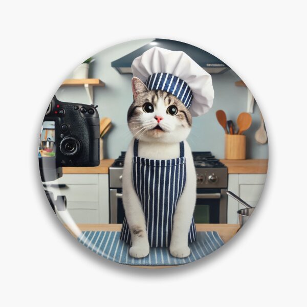 Item preview, Chef Mitzi - The Cat Culinary Vlogger designed and sold by WheelieGdArt.