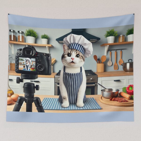 Item preview, Chef Mitzi - The Cat Culinary Vlogger designed and sold by WheelieGdArt.