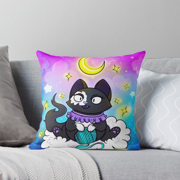Item preview, Neon Spacecore Black Cat with Bright Stars  designed and sold by mcrow-creations.