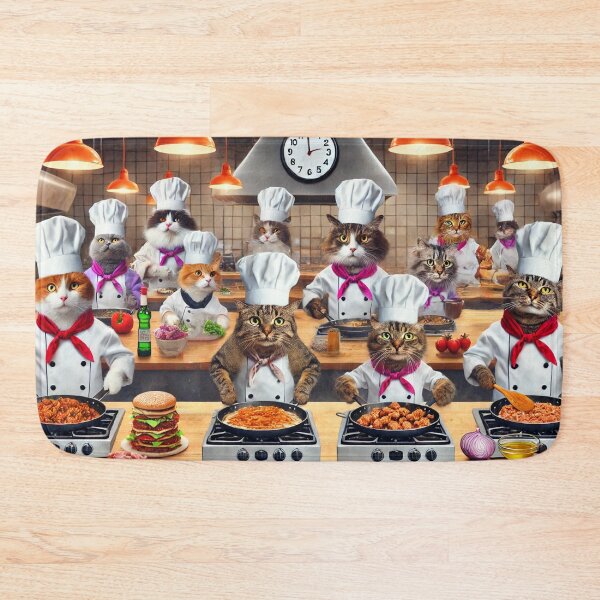 Item preview, The Cat Chef Brigade - Culinary Masters at Work designed and sold by WheelieGdArt.