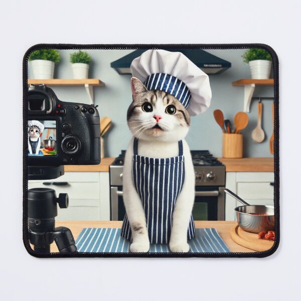 Item preview, Chef Mitzi - The Cat Culinary Vlogger designed and sold by WheelieGdArt.