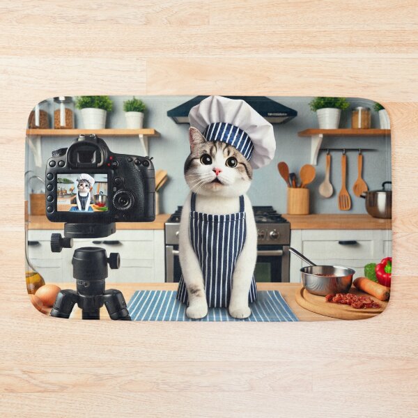 Item preview, Chef Mitzi - The Cat Culinary Vlogger designed and sold by WheelieGdArt.