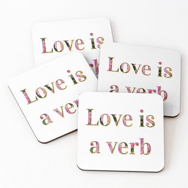 Item preview, Love is a verb designed and sold by MagentaRose.