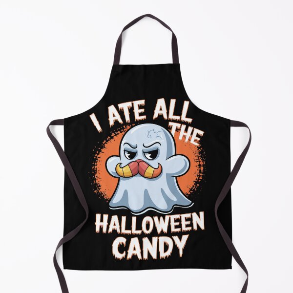 Item preview, Funny Halloween Ghost Ate All Candy designed and sold by Quirky Shirts.