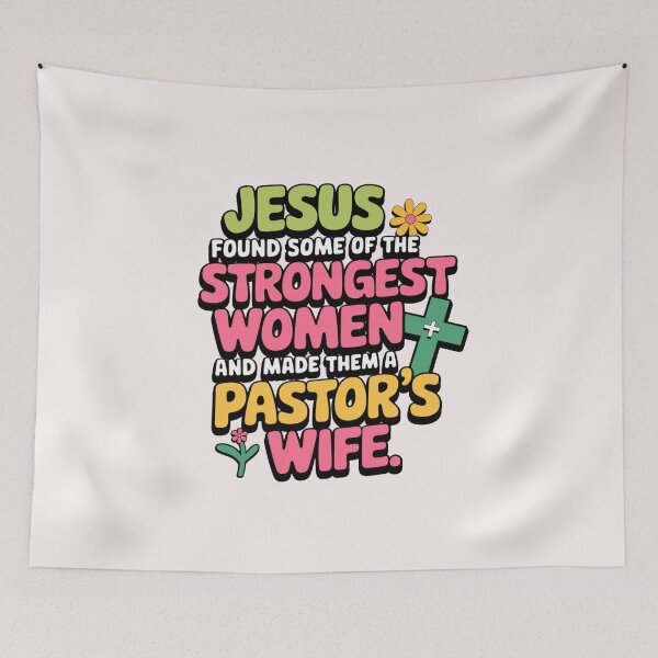 Item preview, Funny Pastors Wife Appreciation Day Gifts Jesus found some of the strongest women and made them a Pastors Wife designed and sold by Heritage Hive Studio.