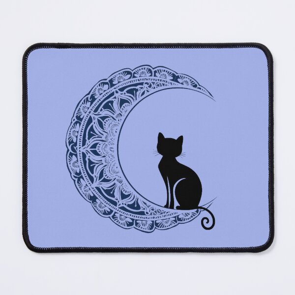 Item preview, A black cat and the crescent moon designed and sold by NiRia Spot.