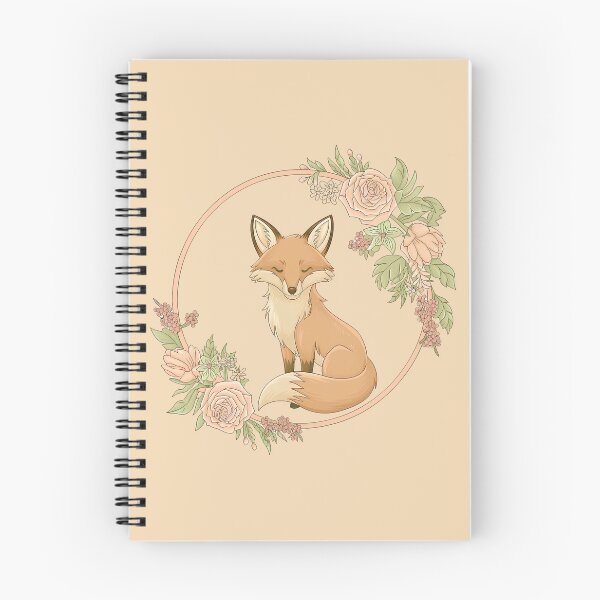 Item preview, Fox and flowers designed and sold by ArtPompon.