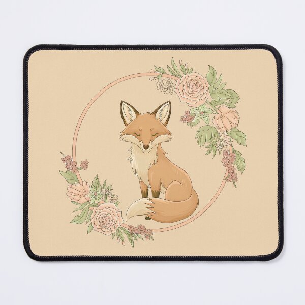 Item preview, Fox and flowers designed and sold by ArtPompon.