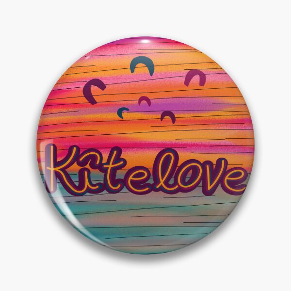 Item preview, Lettering Kitelove on a colorful background designed and sold by pigletti-arts.