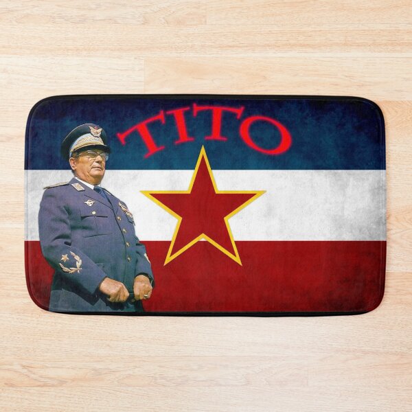 Item preview, Josip Broz Tito with Yugoslav Flag and Star - Historical Tribute designed and sold by Snicel69.