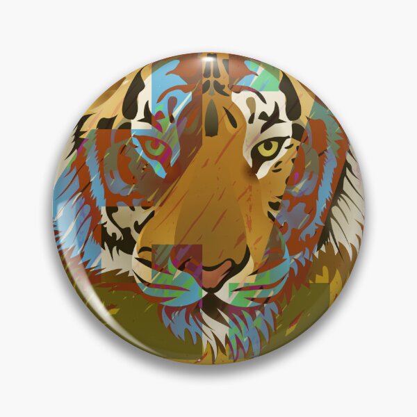 Item preview, Retro tiger head in vintage style 27 designed and sold by navarraspain.