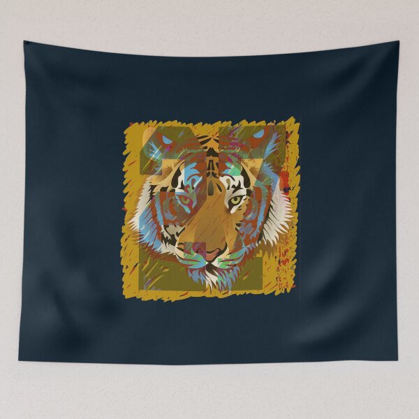 Item preview, Retro tiger head in vintage style 27 designed and sold by navarraspain.