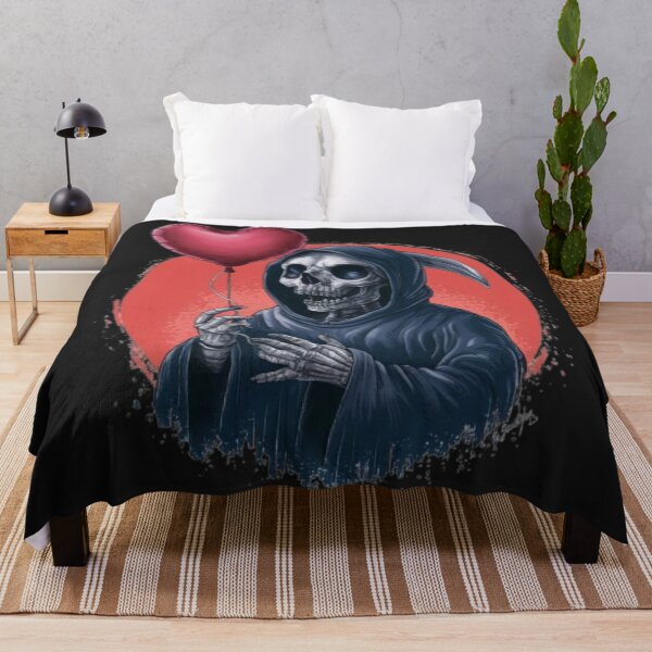 Item preview,  Grim reaper holding heart balloon designed and sold by 123ks.
